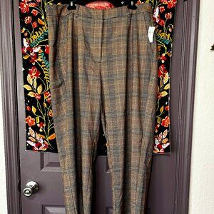 Old Navy - NWT - Plaid Houndstooth Brown Trousers - XL